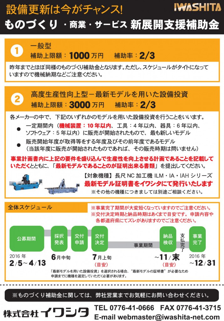 ものづくり補助金 20160222